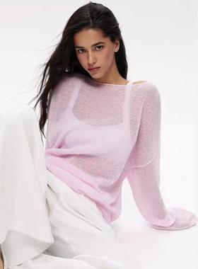mujer sueter jumper white pink chic pullovers women loose