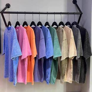 streetwear tops cotton korean heavy tshirt oversized woman