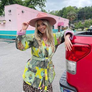 the lady and the unicorn long sleeved shirt dress womens