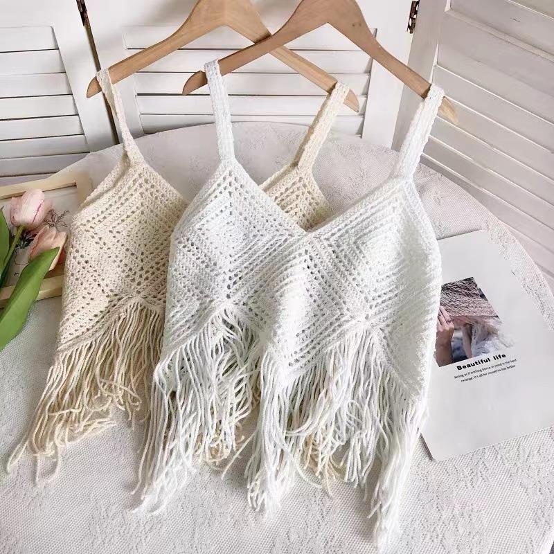 top retro womens vest tassel style bohemian travel camisole