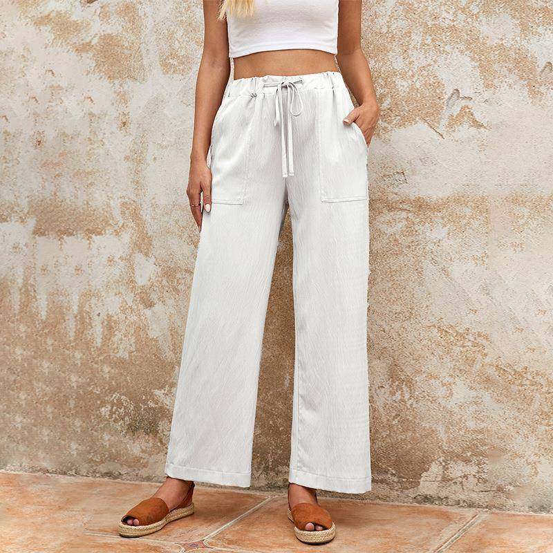 autumn new women pants comfortable loose chinos linen