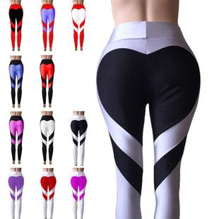 pants women yoga butt patchwork leggings tight for lift