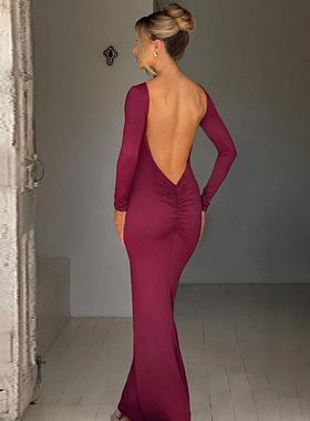 vestido clothes winter autumn neck sexy women outfit dress