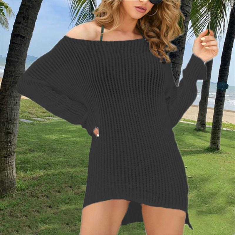 Knitted V-neck off-shoulder air-conditioning shirt jacket