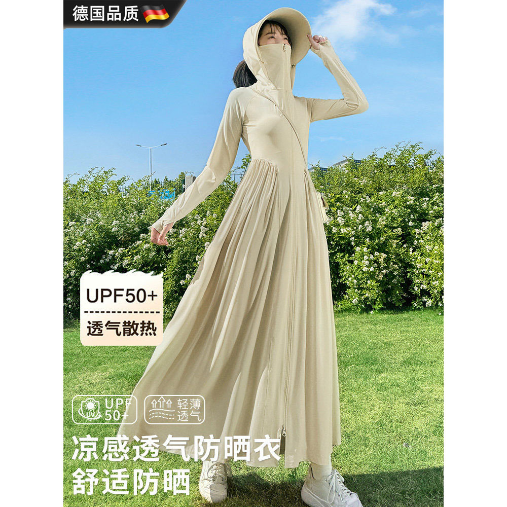 夏季防紫外线修身全身长款防晒衣图片