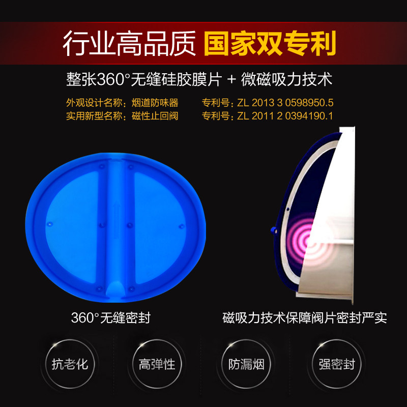 邦哥E型厨房公共烟道止逆阀抽油烟机止回阀防味器止窜烟倒灌