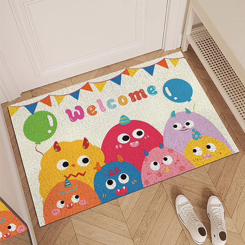 卡通丝圈地垫玄关入户门垫可裁剪蹭灰脚垫子耐磨耐脏门内门外地毯