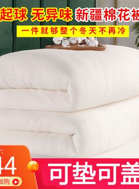 棉花被芯被子棉絮棉被冬被单人床垫10斤加厚保暖褥子被褥棉胎手工