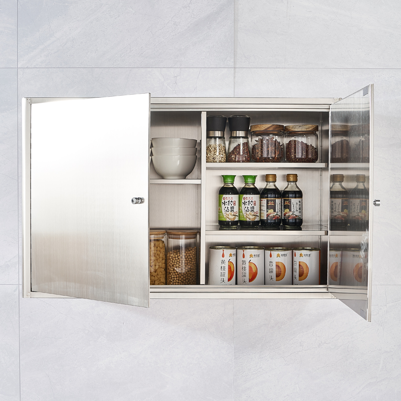 304柜子碗柜家用厨房不锈钢储物整体橱柜置物壁挂挂墙式浴室吊柜