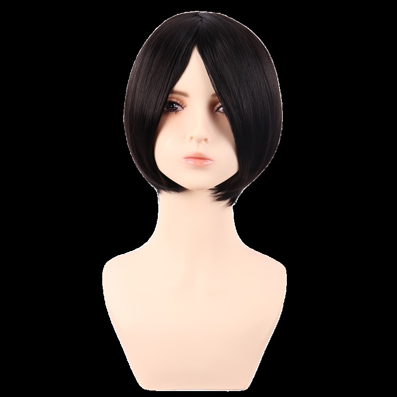 潼漫 cos假发女短发万用非主流男女通用角色棕黑色自然黑色短直发