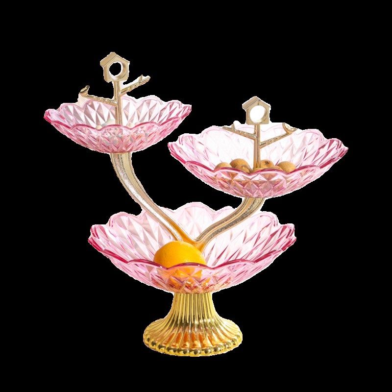 欧式水果盘客厅家用时尚糖果盘干果盆茶几装饰器皿摆件果盘收纳架