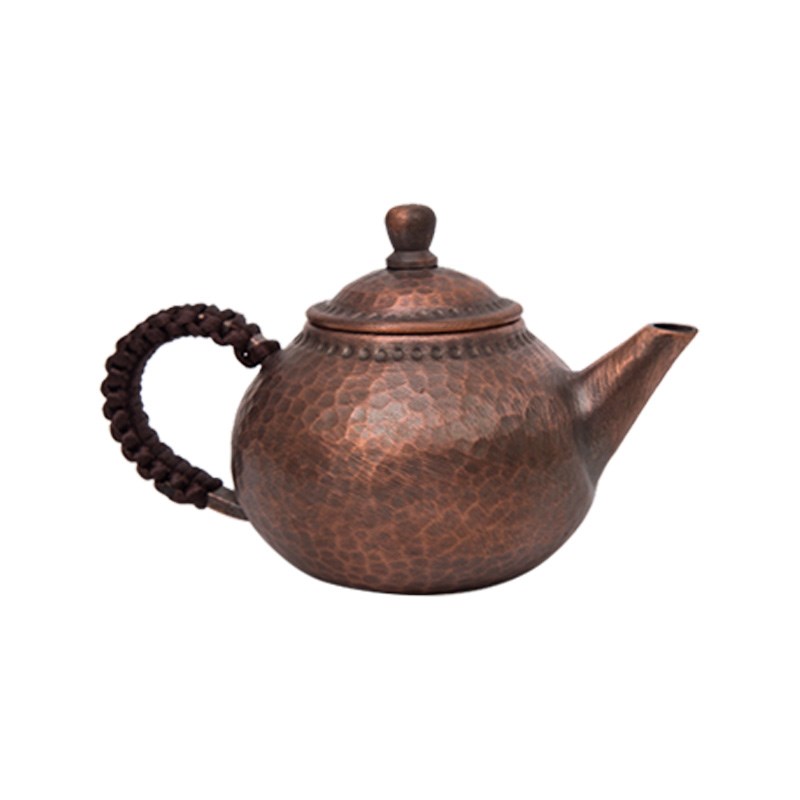 手把纯铜茶壶小号紫铜加厚泡茶壶仿古小铜壶煮茶沏茶壶茶具套装
