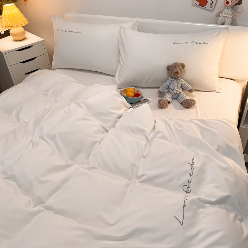 北欧风民宿床上用品四件套学生宿舍床单被套三件套酒店宾馆全套装