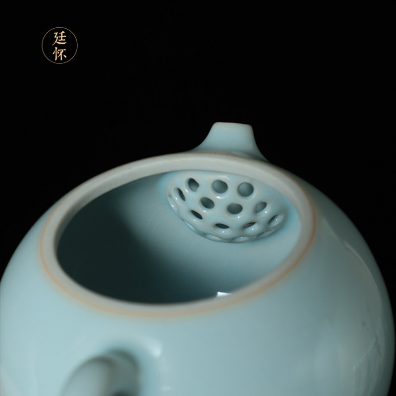 汝州李廷怀汝瓷西施壶天青汝窑茶壶功夫茶具开片陶瓷单壶中式高端