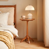 沙发边几实木小圆桌简约可移动小茶几客厅边桌阳台小茶桌床头圆几