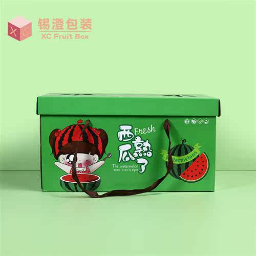 南汇8424西瓜包装盒2只装高档麒麟瓜纸箱礼品盒精美手提送礼加厚