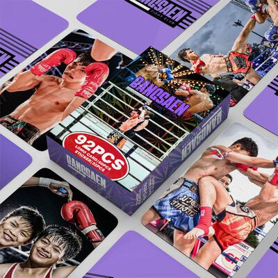 92张小卡片贴纸Bangsaen Fight Club泰国拳击手帐体育运动周边