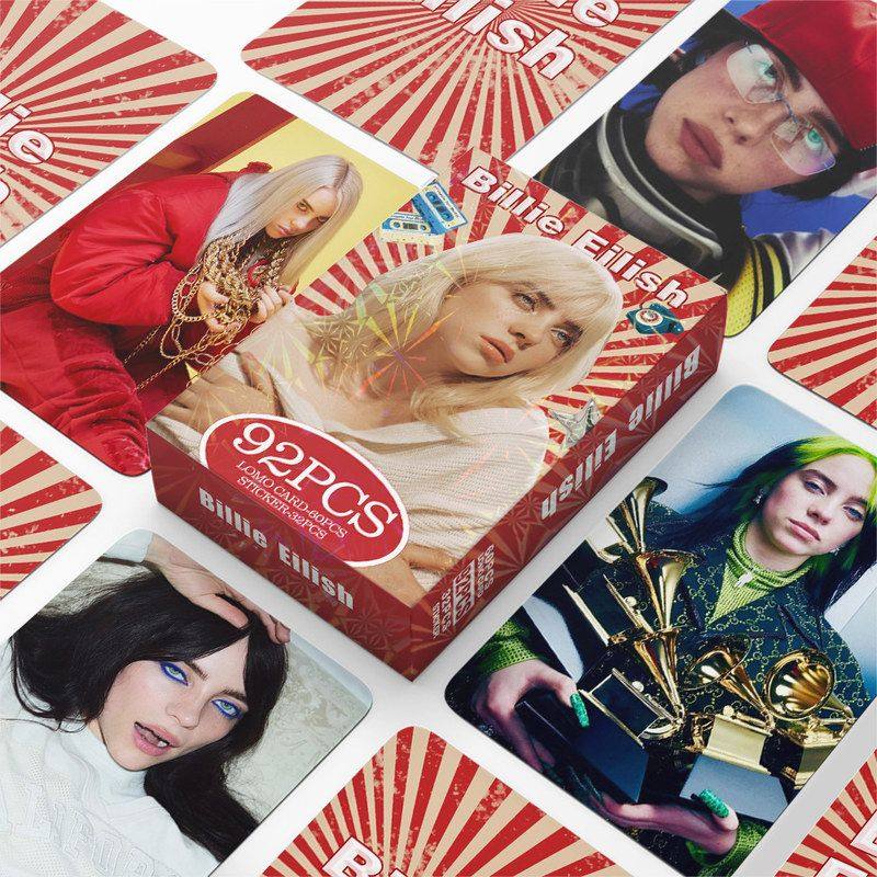 现货92张欧美风小卡碧梨照片卡Billie Eilish比莉艾利什LOMO卡片,模玩/动漫/周边/娃圈三坑/桌游,海报/色纸,淘宝优惠券,粉丝福利购,淘宝优惠卷
