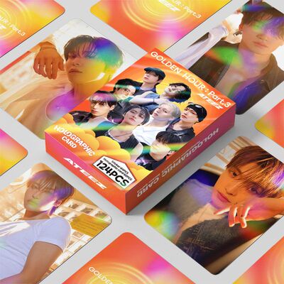 ATEEZ男团124张小卡片贴纸新专辑写真集金弘中朴星化明星同款周边