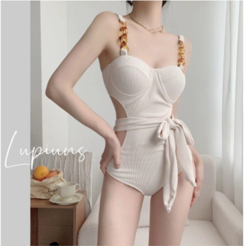 黑色级感时尚连体2024新款泳衣女小胸钢托聚拢遮肚温泉保守性感