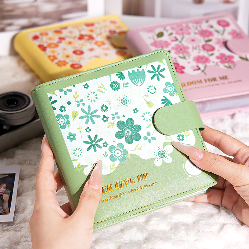 花卉皮质拍立得相册可装120张