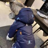 秋冬狗狗衣服四脚可爱宠物小狗泰迪博美刺熊保暖春秋款 网红棉衣
