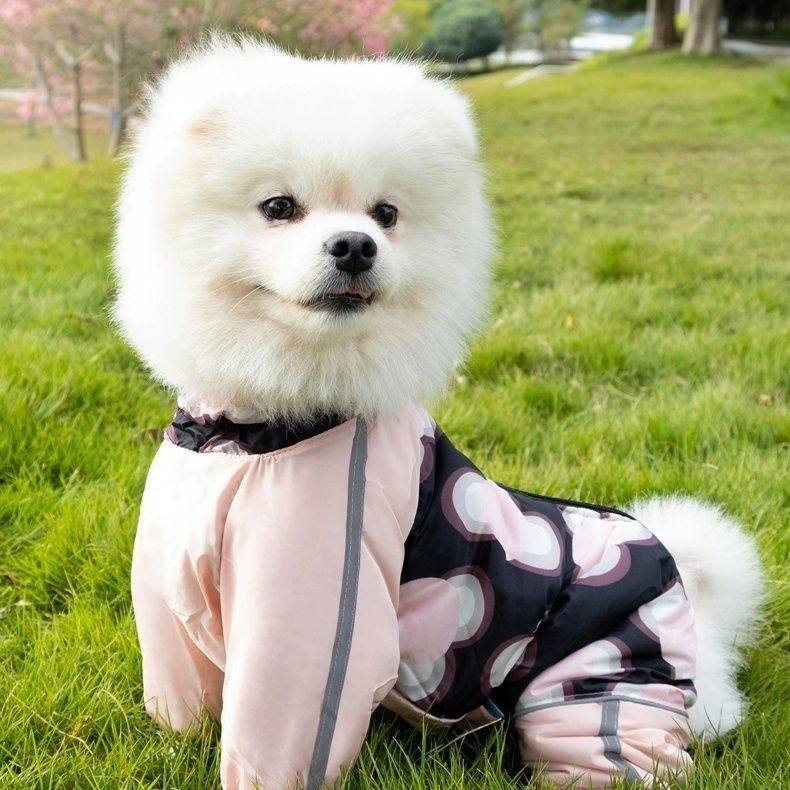 宠物衣服冬装泰迪吉娃娃包肚子防寒四脚衣棉服超保暖狗狗衣服加厚