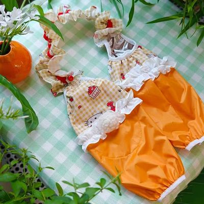 新品狗狗宠物衣服可爱花边公主风护肘金毛萨摩阿拉斯加防脏护膝