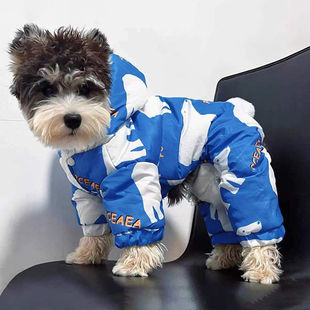 狗狗冬天衣服加厚保暖泰迪博美宠物四脚衣服冬季 加绒防寒小中型犬