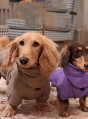 防寒腊肠犬宠物衣服秋冬高领棉服比熊约克夏马尔济斯柯基中小型