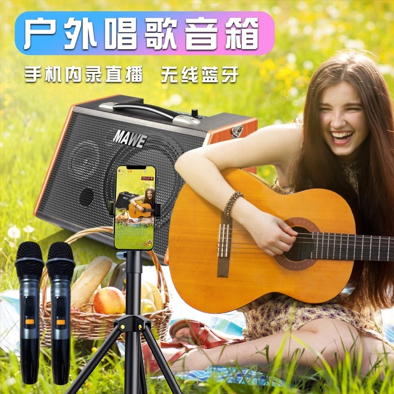MAWE/音响户外音箱K歌专业演出便式小型网红直播唱歌广场舞话筒携