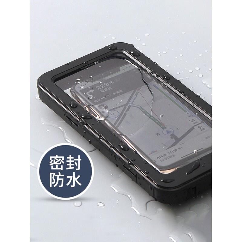 新款电动电瓶摩托车手机架外卖骑手导航自行车车载防震防水机支架