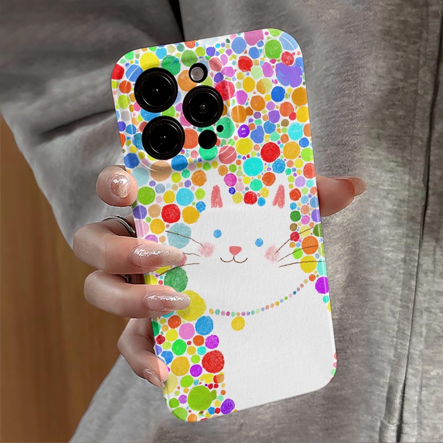 适用苹果15promax手机壳女iPhone16pro新款14小米13华为mate个性xsmax防摔oppo红米12波点猫咪vivo套16e荣耀1