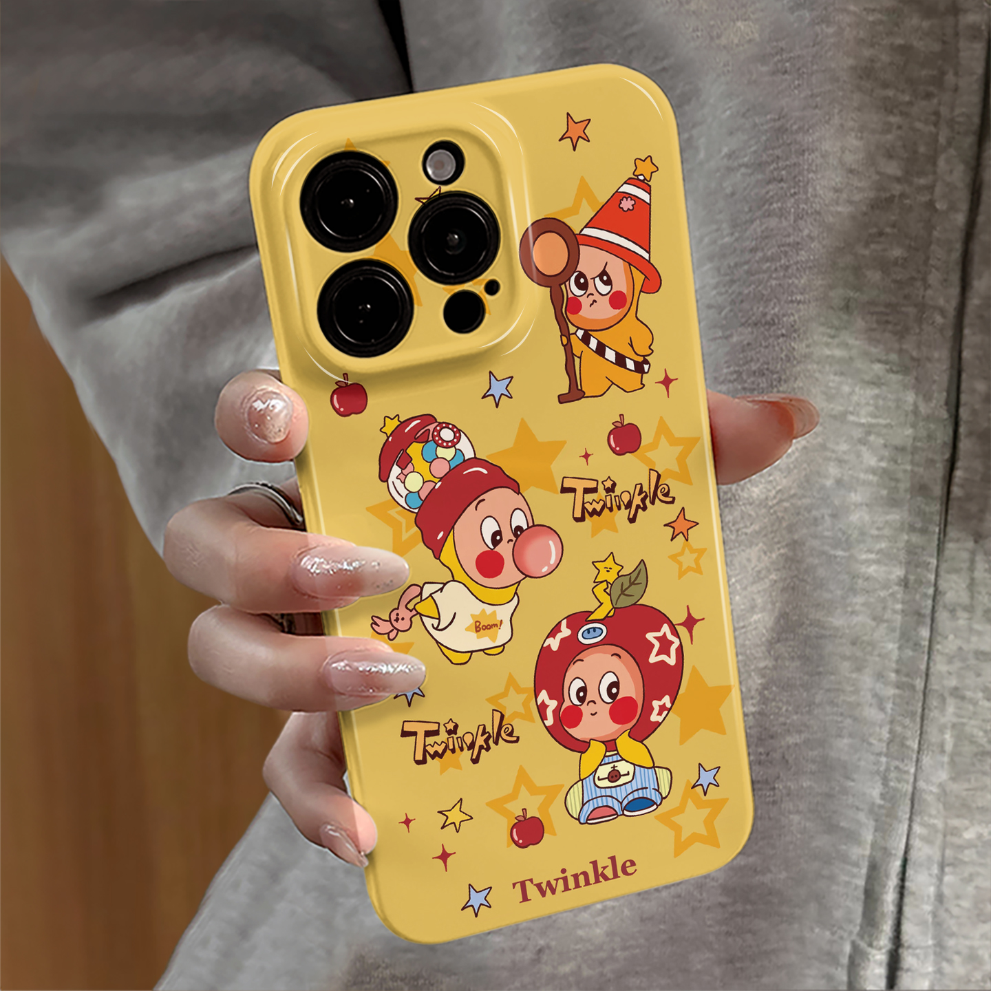 适用苹果16promax手机壳17pro女iPhone15pro新款13小米14卡通xsmax小米mate星星人12红米防摔vivo套oppo荣耀e
