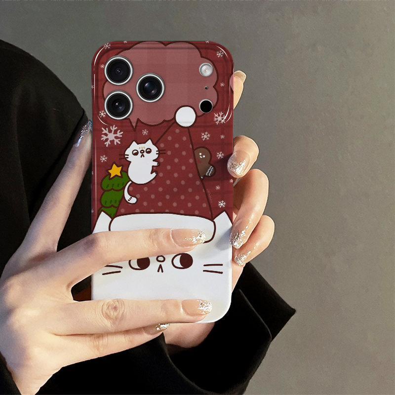 圣诞猫咪适用iPhone17pro手机壳苹果16promax新款iP15pro日韩14卡通13防摔套可爱12小米oppo华为荣耀vivo红米