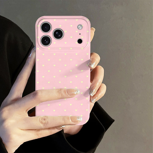 满屏爱心适用苹果18promax手机壳iPhone17pro新款16日韩15少女14防摔套13十八简约华为荣耀oppo小米vivo红米