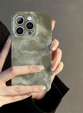 适用华为mate60pro手机壳女款mate50新款mate30简约小众硅胶mt20薄pro+防摔保护套菲林mt40硬40e绿色晕染epro