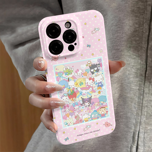 适用苹果16pro手机壳iPhone17promax卡通15pro新款13三丽鸥14日韩小米12防摔套oppo华为荣耀11全包vivo红米e
