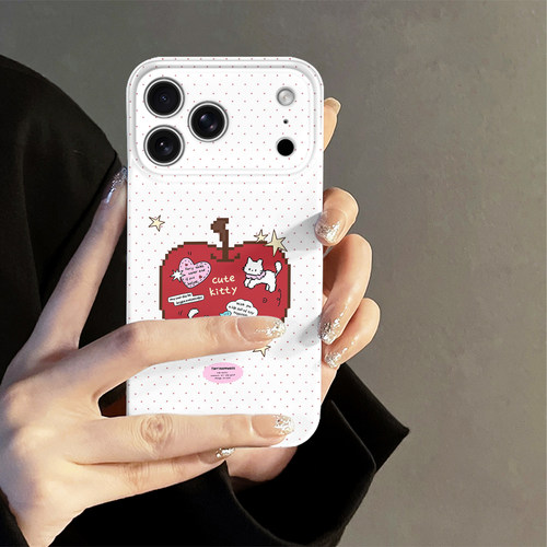 苹果猫咪适用苹果18promax手机壳iPhone17pro简约16日韩15小众oppo14防摔套13十八新款华为荣耀小米vivo红米