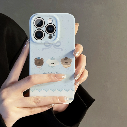 适用苹果16华为小米oppo红米vivo荣耀iPhone15手机壳女简约14promax新款i13保护套12三只小狗mate60p防摔11薄