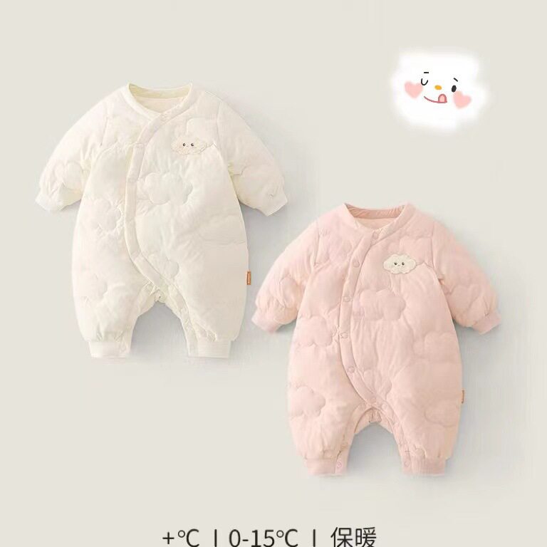 宝宝连体服棉服冬天外出