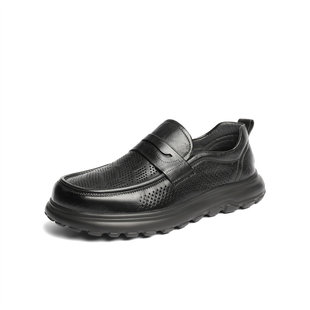 面打孔透气厚底单鞋 森达休闲皮鞋 鞋 新款 JDZ25CM5 男2025秋季