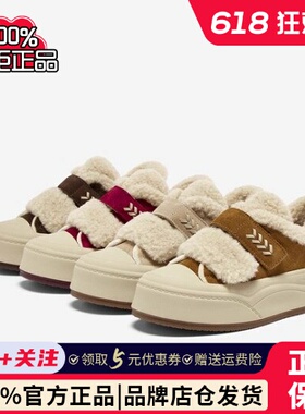 专柜正品百思图2025冬新款女鞋毛毛鞋时尚加绒保暖休闲鞋E1802DM5