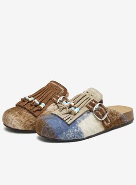 专柜正品他她2025秋季新款女鞋时尚休闲鞋一脚蹬勃肯鞋7GN17CH5