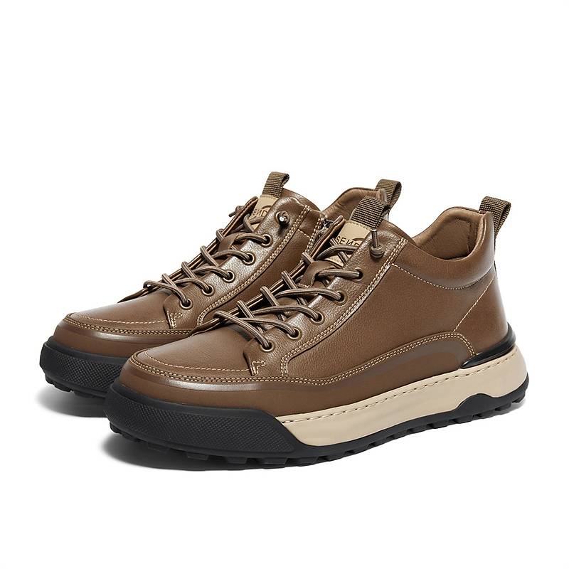 专柜正品森达工装靴男子2024年冬季休闲厚底短靴1SW01DD4