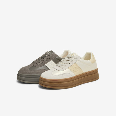 TATA他她复古厚底德训鞋女鞋休闲阿甘鞋板鞋2025春季新款CXD01AM5