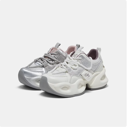 专柜正品百思图2025夏款女鞋网面厚底增高老爹鞋休闲鞋B1091BM5