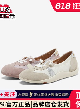 Bata休闲鞋女2025春季商场新款通勤牛剖皮德训百搭开车鞋ALI03AA5