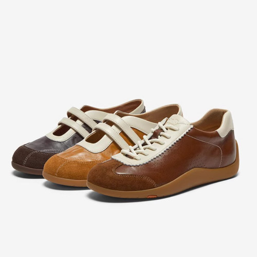 专柜正品拔佳2026春款女鞋芭蕾舞牛羊皮软底休闲玛丽珍鞋ALI70AA6