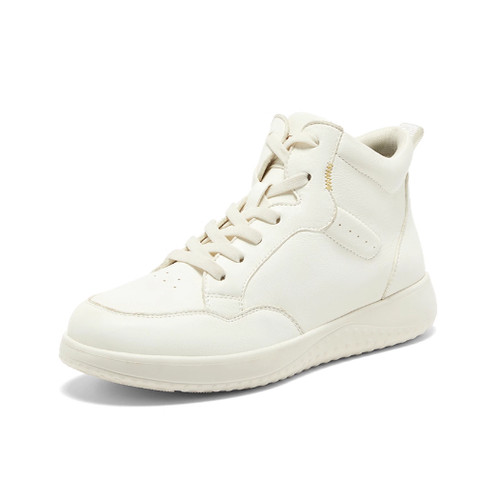 专柜正品拔佳2026春款女鞋牛皮通勤百搭时尚高帮休闲板鞋VTU38AM6